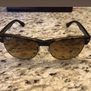 RayBan Oversized Clubmaster Polarized Sunglasses